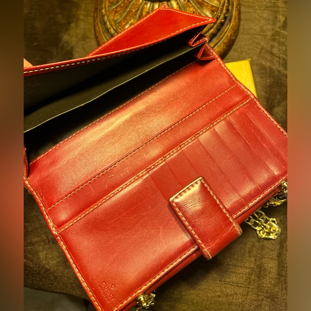 GUCCI Authentic, Clutch, Bifold Wallet, Crossbody. - Picture 10 of 12